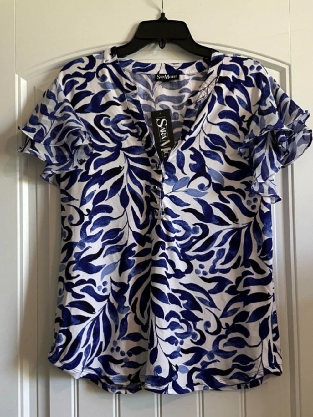 NWT Sara Michelle Abstract Top XL
